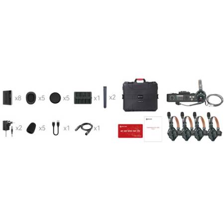 Hollyland Solidcom C1 Pro-Hub4S - zestaw, pięcioosobowy bezprzewodowy system intercomu z hubem, Full-Duplex, 1.9 GHz_4
